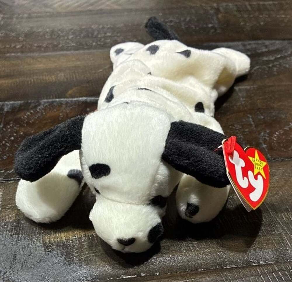 Ty Beanie Baby Dotty The Dalmatian Dog Plush Toy 1996 Mint With Tags